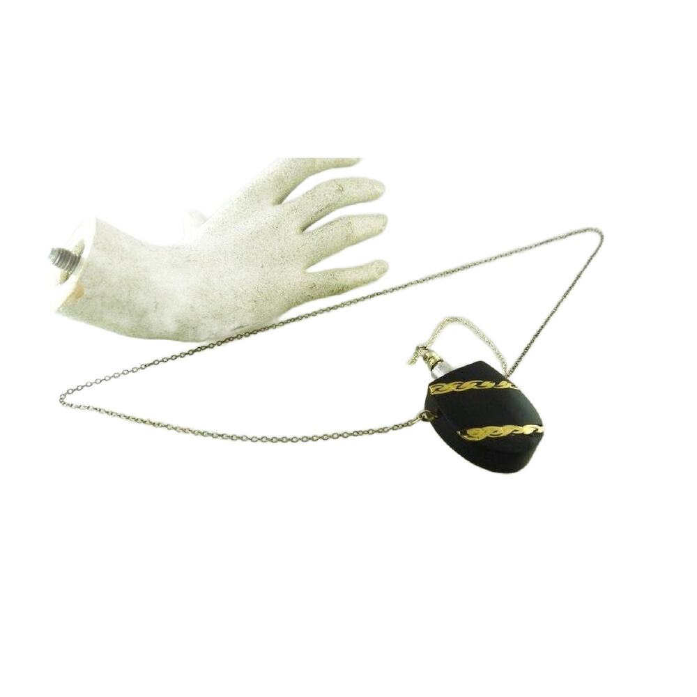 Vintage Perfume Snuff Bottle Box Necklace